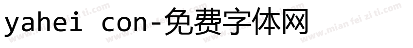 yahei con字体转换